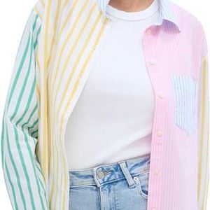 GAP Women's Multicolored Big Shirt, Small